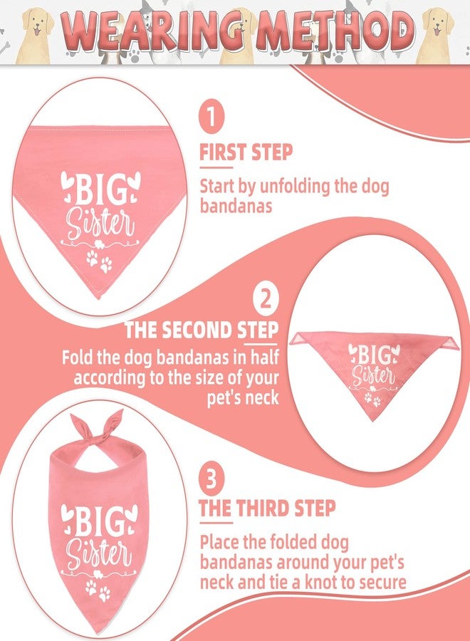 Bolake Dog Bandana Pregnancy Announcement Big Sister Doggy Bandana Baby Security in Training Printed Dog Bandanas Baby Announcement Puppy Scarf Pregnancy Pet Bandana for Dogs Pet Scarfs Accessories - Image 5
